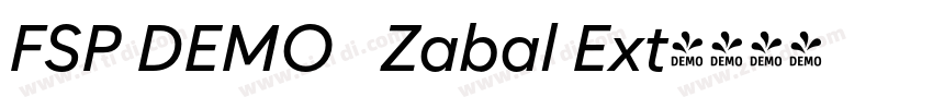 FSP DEMO   Zabal Ext字体转换